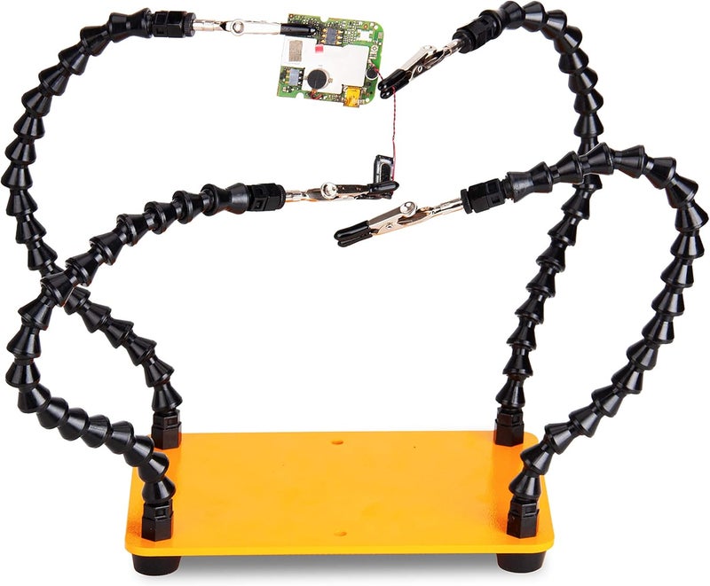 KOTTO Helping Hands Soldering Tool - 4 Arm Non-Slip - Steel Weighted Base with Heavy Duty Clips - Circuit Boards Holder - Crafts Jewelry Hobby Electronic - Image 2