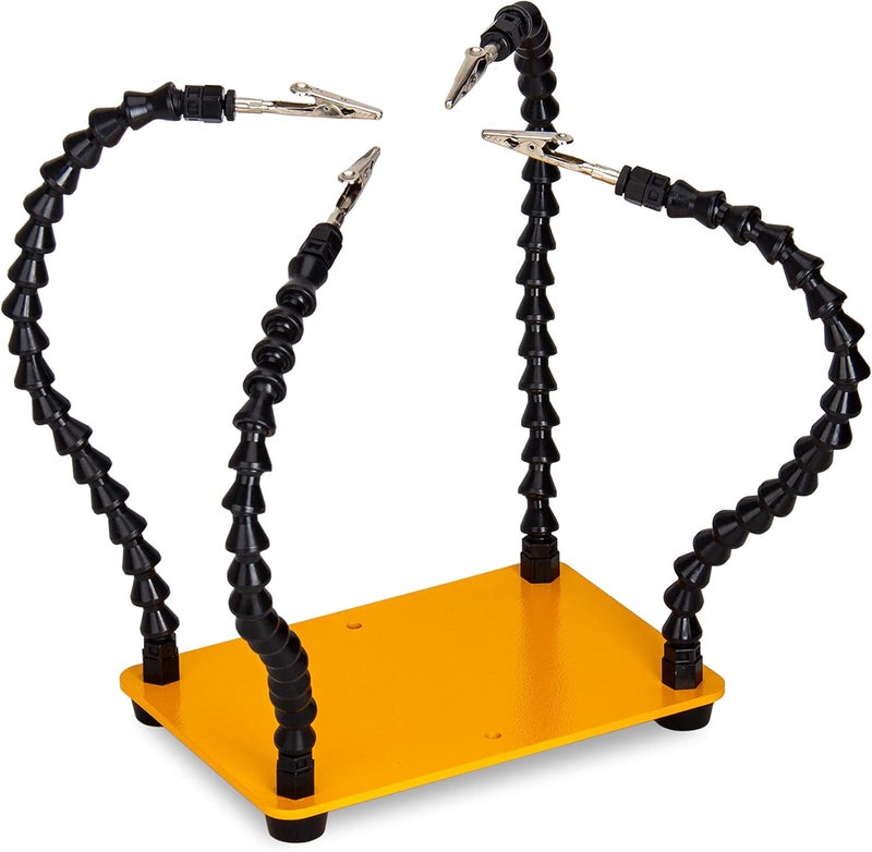 KOTTO Helping Hands Soldering Tool - 4 Arm Non-Slip - Steel Weighted Base with Heavy Duty Clips - Circuit Boards Holder - Crafts Jewelry Hobby Electronic - Image 1