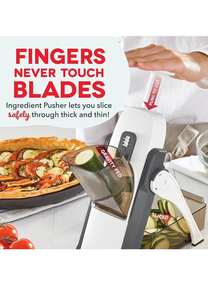 DASH Safe Slice Mandoline Slicer, Julienne + Dicer for Vegetables, Meal Prep & More with 30+ Presets & Thickness Adjuster - Grey - pzsku/Z32B57E296EC5E1E42556Z/45/_/1725269459/dcf8a1ce-f376-40dd-9c1f-04d5a4629312