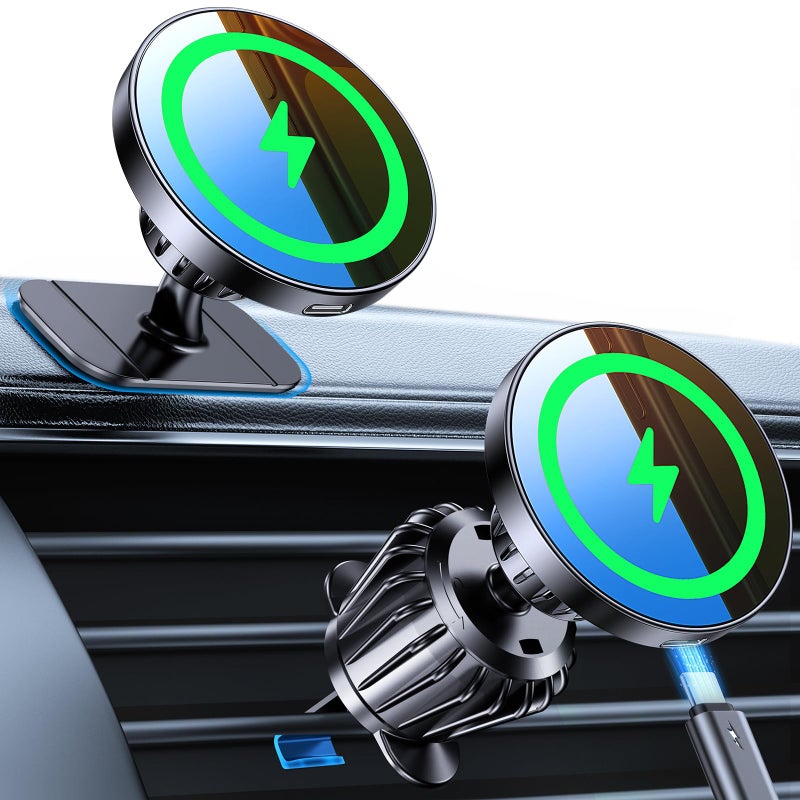 Kaistyle for MagSafe Car Mount Chargerã€Stronger Magnetsã€‘iPhone Magnetic Wireless Car Chargerã€Dashboard+Ventã€‘ for Magsafe Charger Cell Phone Car Mount for iPhone 17 Pro Max 16 15 14 13 12 Magsafe case - Image 1