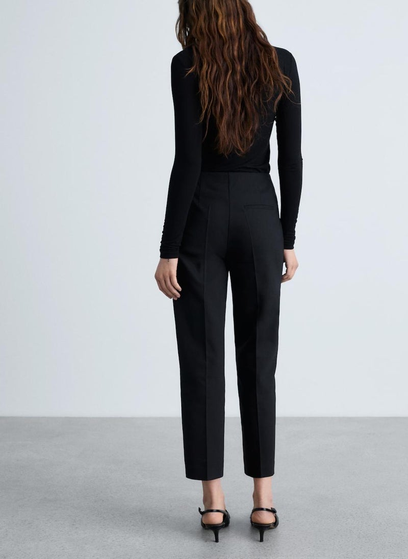 MANGO - Jewel Buttons Straight Fit Pants - Image 1