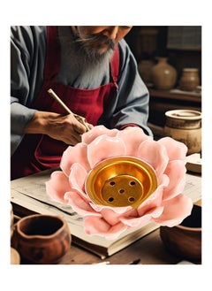 Generic Incense burner,Incense Holder 100% Handmade Ceramic Lotus Incense Burner Holder,Sage Cones and Frankincense  - Image 1