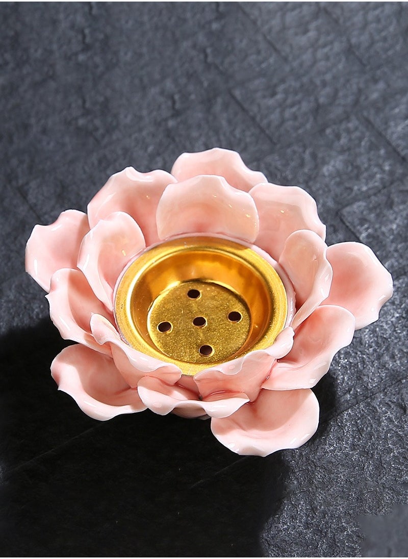 Generic Incense burner,Incense Holder 100% Handmade Ceramic Lotus Incense Burner Holder,Sage Cones and Frankincense  - Image 3