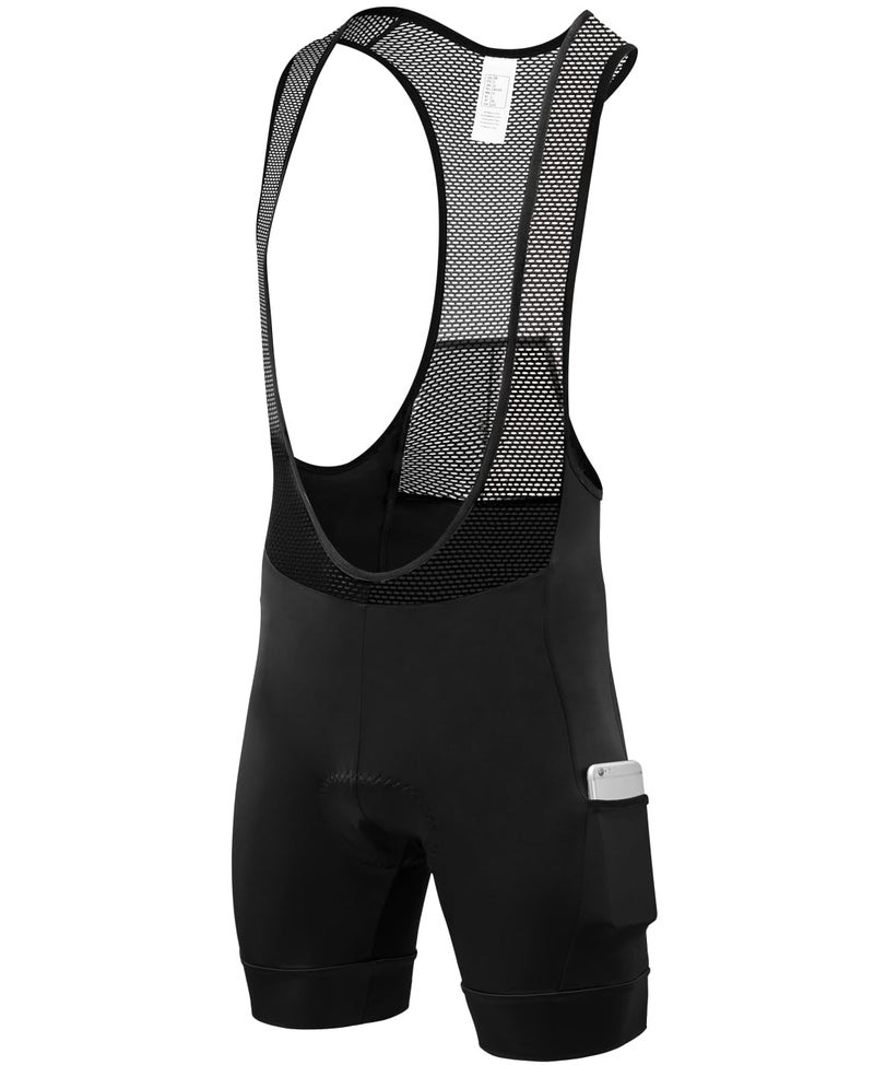 qualidyne Cycling Bibs men, 4D Padded Road Bike Bib Shorts with Pockets, Biking Bicycle Shorts UPF50+ - Image 1