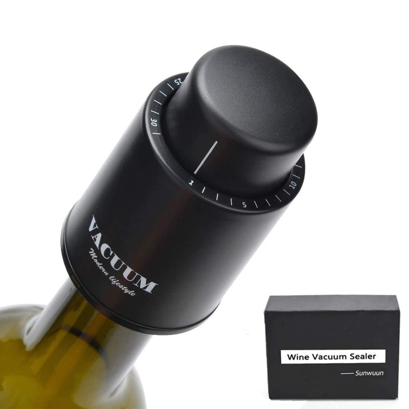 Sunwuun [2 PACK]Wine Bottle Stoppers,Real Vacuum Wine Stoppers,Reusable Wine Preserver,Wine Corks Keep Fresh,Best Gifts for Wine Lovers for christmas gifts. - Image 1