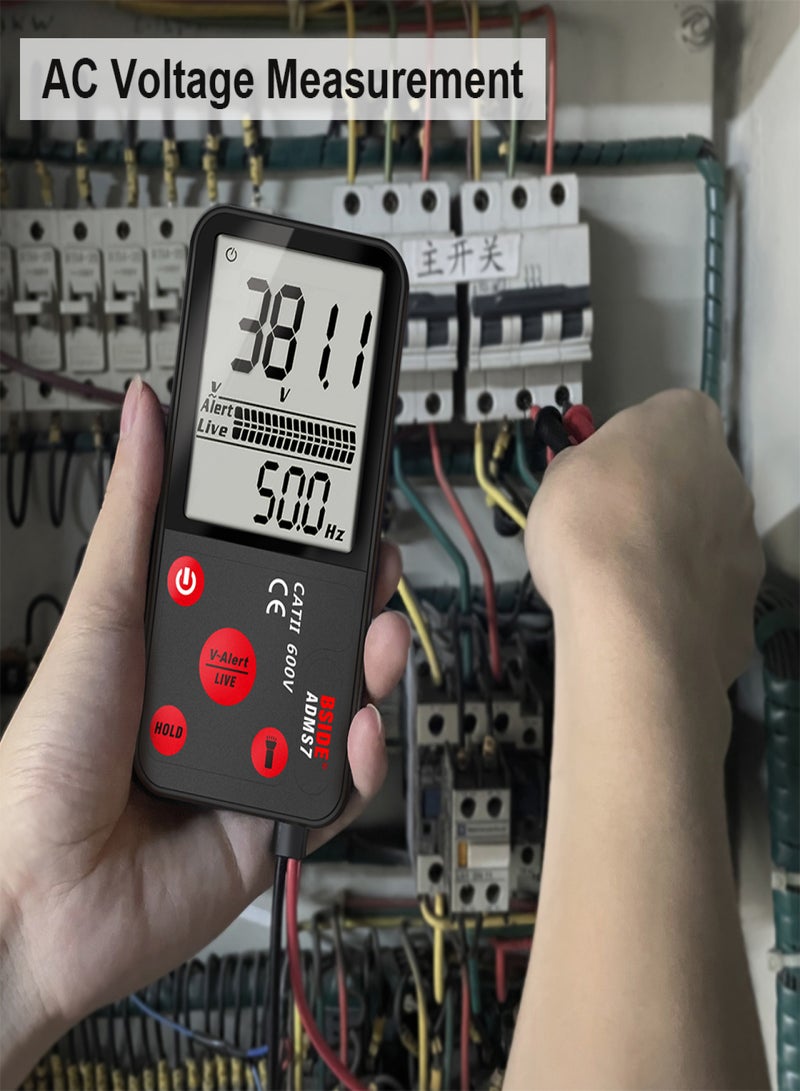 بي سايد جهاز قياس الجهد الرقمي BSIDE ADMS7، جهاز اختبار الجهد الاحترافي فائق النحافة بشاشة كبيرة، 6000 عداد، جهاز اختبار استمرارية تردد مقاومة NCV - Image 4