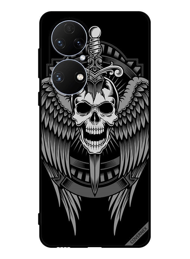 Covernex Protective Case Cover For Huawei P50e Sketch Having Eagle Wings - Image 1