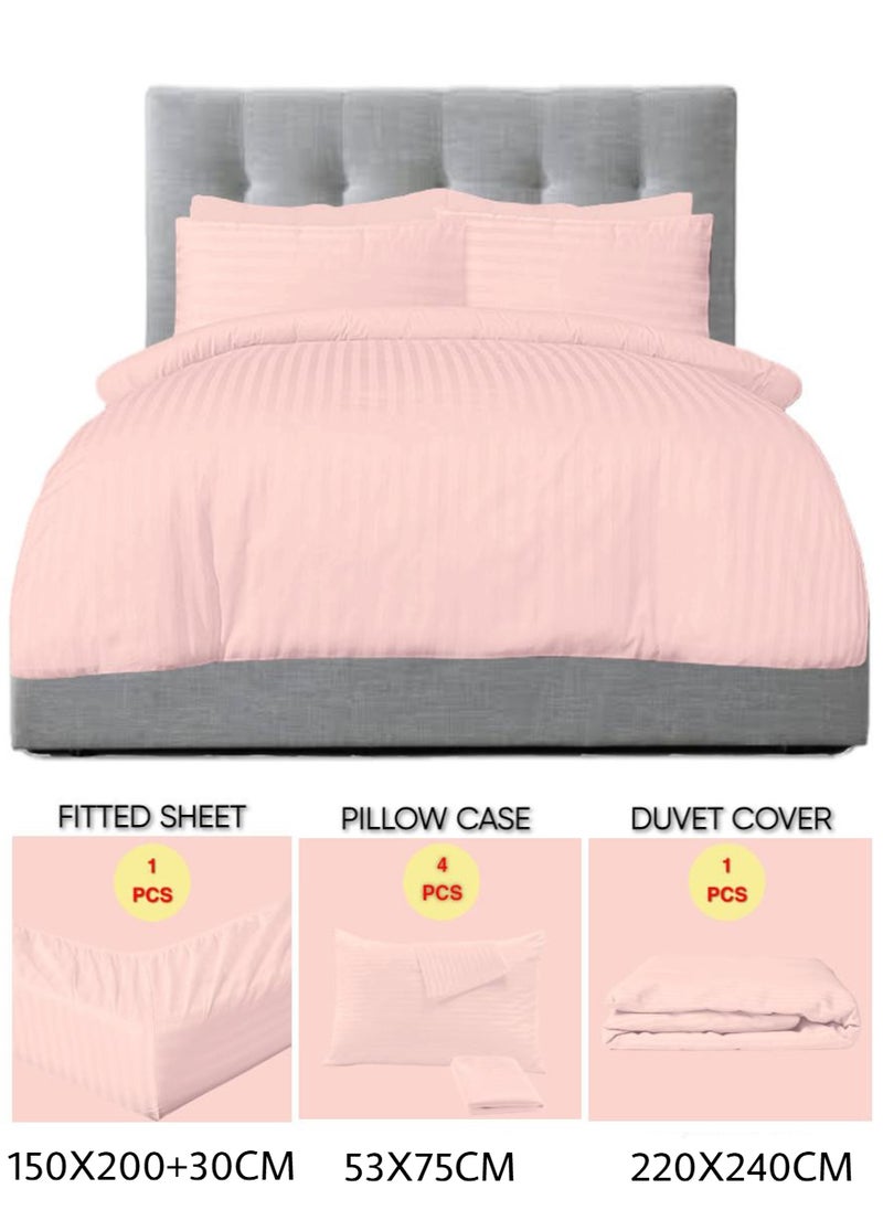 Blueberry 6 Pieces Queen Size Duvet Cover Set - Includes 1 Duvet Cover (220x240cm), 1 Fitted Sheet (150x200+30cm), 4 Pillow Cases (53x75cm) - Image 2