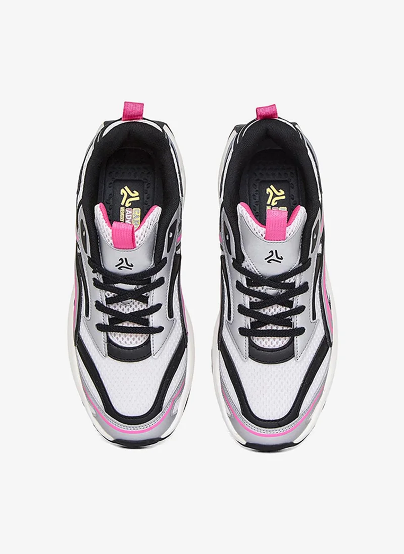 Campus CHRONO Women Chrono Nitrofly Cushion Lace-Up Sneakers-White for Women | Best Price UAE