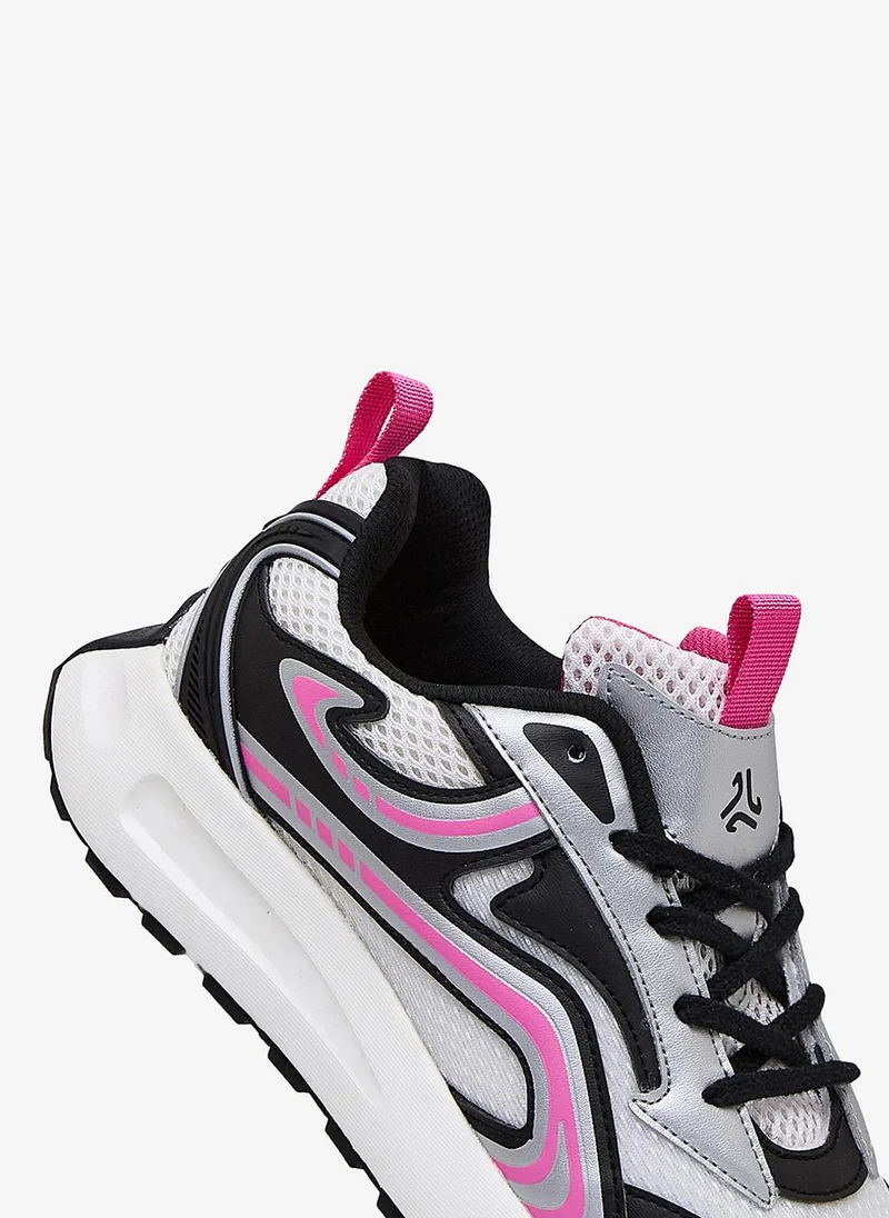 Campus CHRONO Women Chrono Nitrofly Cushion Lace-Up Sneakers-White for Women | Best Price UAE
