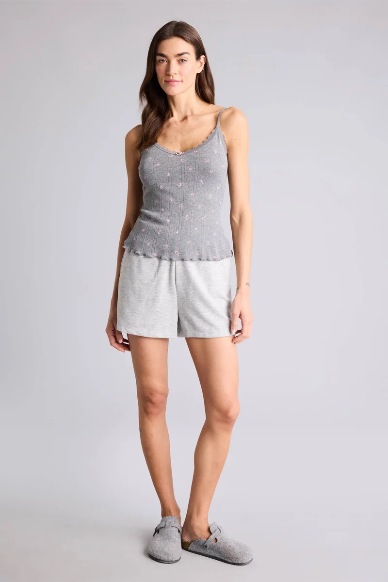 ديفاكتو Floral Cotton Tank Top