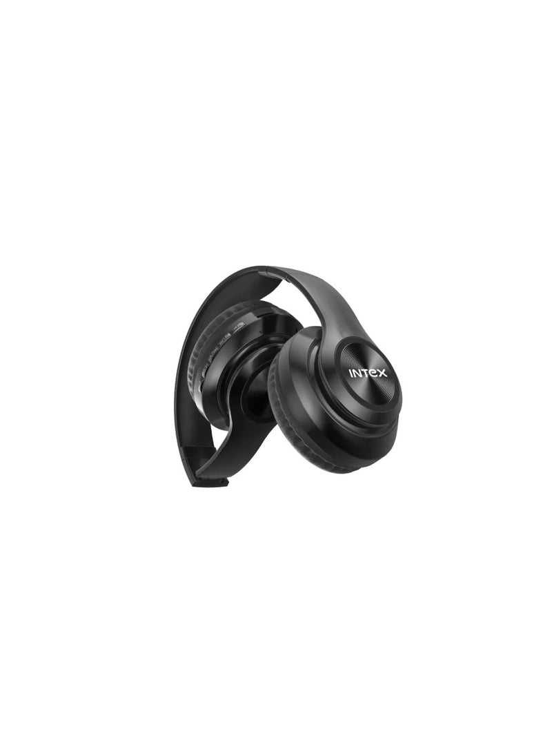 Intex Roar 301 Wireless Headphone of 10 hours playback, Bluetooth v5.0, FM and an inbuilt SD card slot. black - Image 3