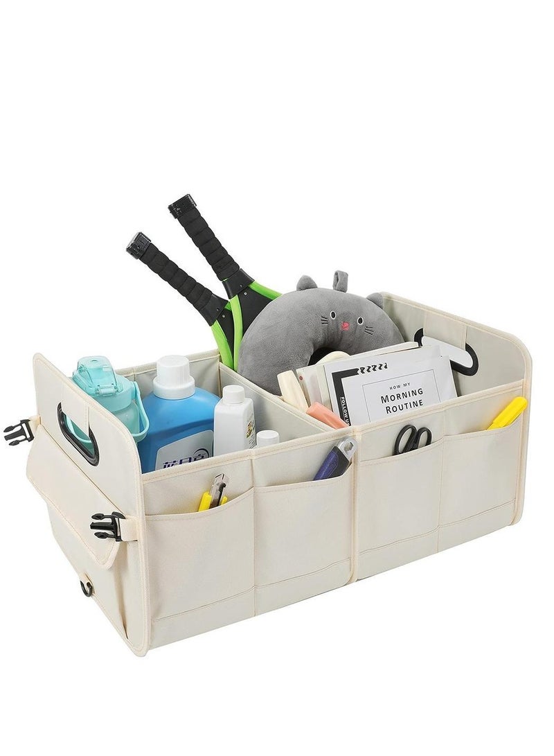 S-TOP Foldable Car Trunk Organizer with Adjustable Straps Multi-compartment Storage Solution Made of Oxford Material Foldable Design for SUV Cars Trunk Organization - Image 1