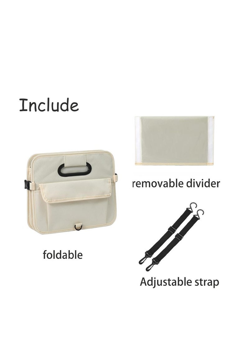 S-TOP Foldable Car Trunk Organizer with Adjustable Straps Multi-compartment Storage Solution Made of Oxford Material Foldable Design for SUV Cars Trunk Organization - Image 5