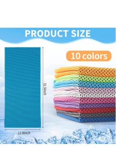 Cooling Towels, 10 Pack Ice Towel, Mesh Cooling Towel, Soft Breathable Chilly Towel, Ice Towel for Neck, Microfiber Towel, for Yoga, Golf, Sport, Running, Gym, Workout, Camping, Fitness, 30 * 80 cm - pzsku/Z32B5ED4EC3B8108FE180Z/45/_/1698474133/ea86b50f-050a-40a1-8d82-61433e568515