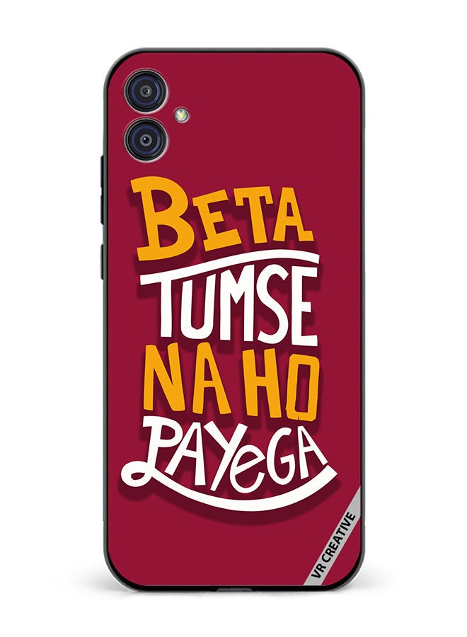 VR CREATIVE Protective Case Cover For Samsung Galaxy M04/F04 Beta Tumse Naho Payega Hindi Quots Design Multicolour - Image 1