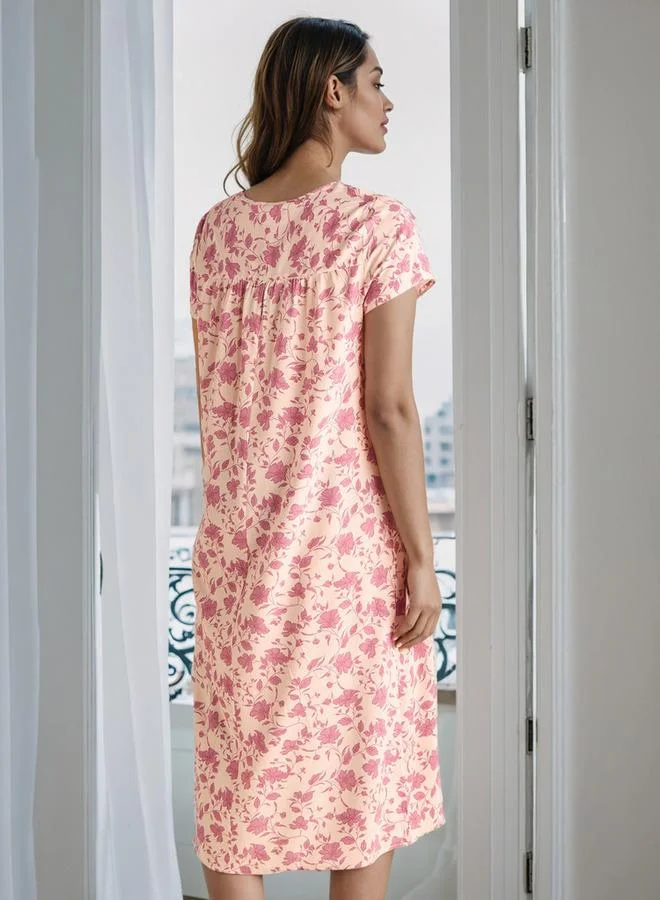 سبلاش فيڤ فستان نوم بطبعة زهور