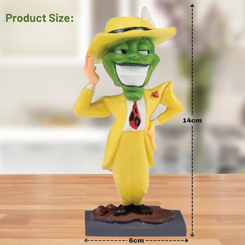 PosterPapaa The mask Bobblehead Table Top Figure, 14 cm Tall, Perfect for Desk, Home, Office and car,for 15+ Years Age. - Image 3