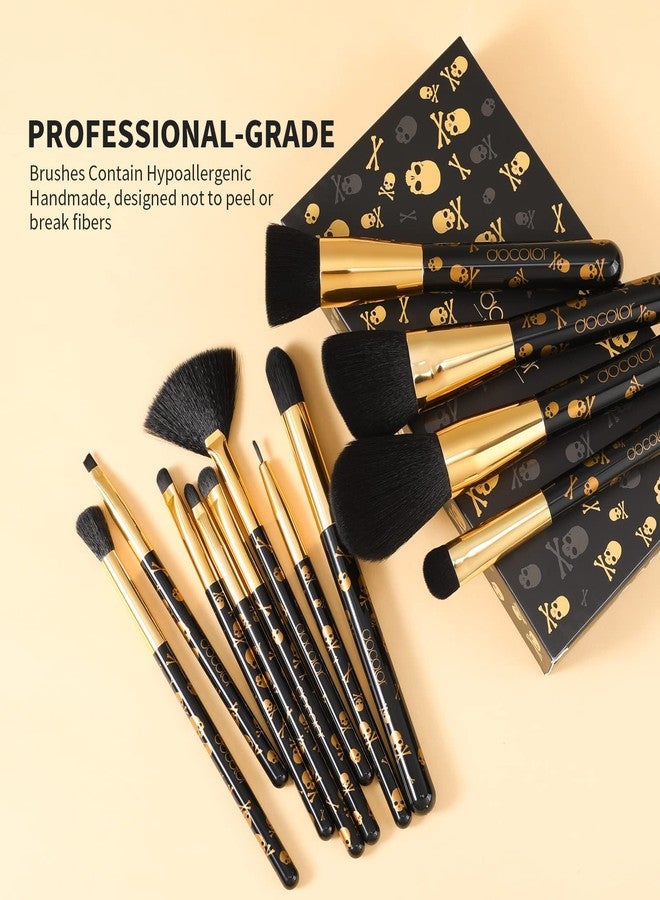 دوكولر مجموعة فرش مكياج دوكولور جوث، 12 قطعة، تتضمن فرش كريم الأساس، وفرش تحديد الوجه، وفرش ظلال العيون. - Image 2