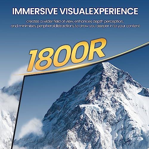 CRUA 27" Curved White Monitor, Full HD(1920x1080P) VA Panel 1800R 100HZ 120% sRGB Professional Computer Monitors, 3Sides Frameless, Flicker-Less,Blue Light Filter, for Office & Gaming (VGA, HDMI) - Image 4