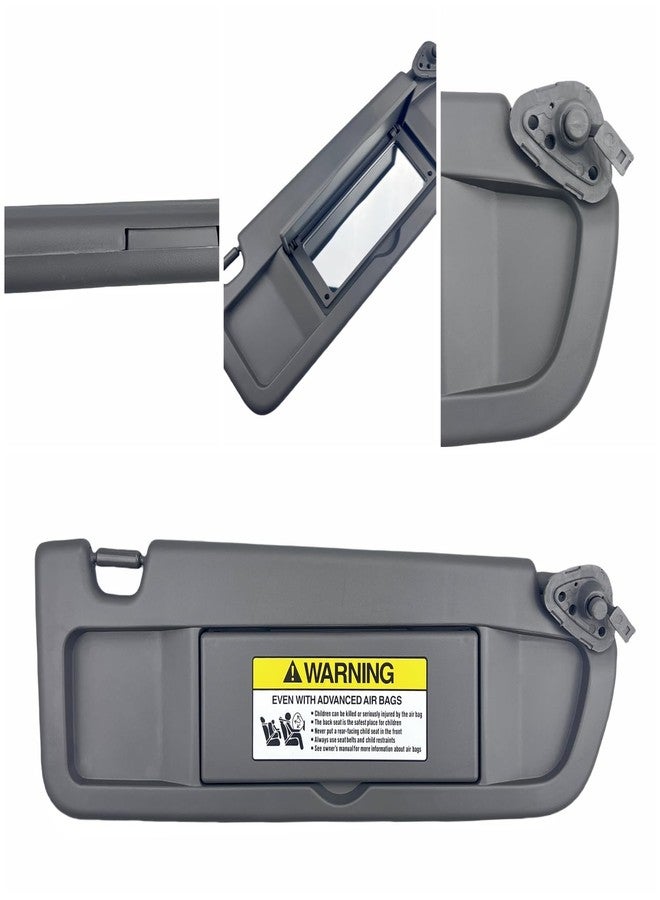 GlymXia Pair of Left and Right Sun Visors with retiners and Screws for Honda Civic 2006 2007 2008 2009 2010 2011 (Dark Gray) - Image 3