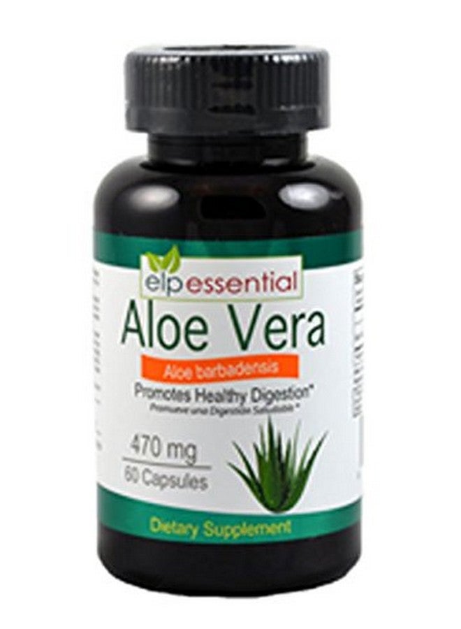 elp essential Aloe Vera Capsules Promotes Healthy Digestion 470Mg 60 Capsules - Image 1