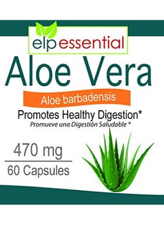 elp essential Aloe Vera Capsules Promotes Healthy Digestion 470Mg 60 Capsules  - Image 2