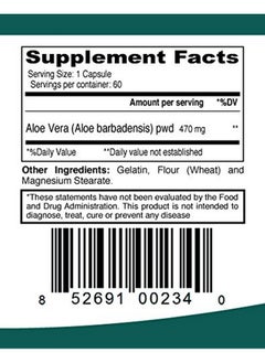 elp essential Aloe Vera Capsules Promotes Healthy Digestion 470Mg 60 Capsules  - Image 4