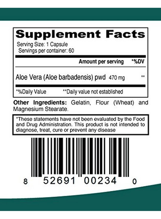 elp essential Aloe Vera Capsules Promotes Healthy Digestion 470Mg 60 Capsules - Image 4
