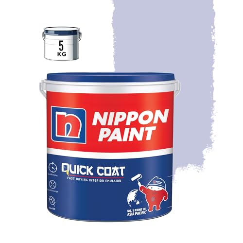 Nippon Paint Quick Coat Interior Emulsion Paint - 5 KG (SOULMATE)-Quick Drying, Good Coverage, Low VOC-Paint for Wall, Living Room - Image 1