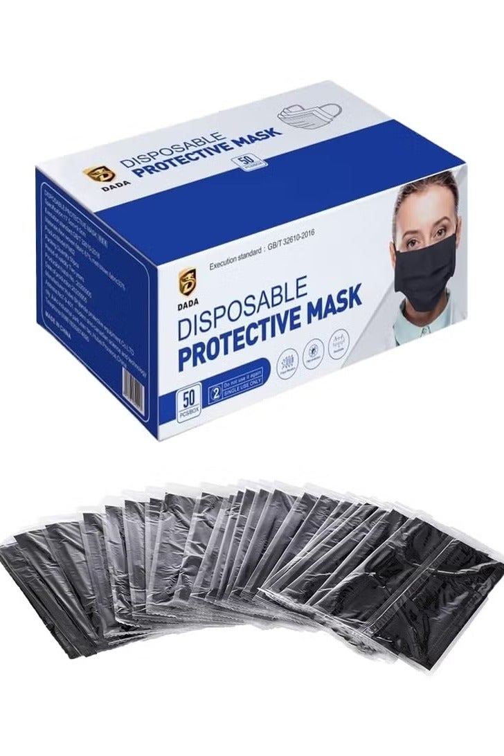 Dada Face mask Single Black, Individually Packed 50s - Image 1