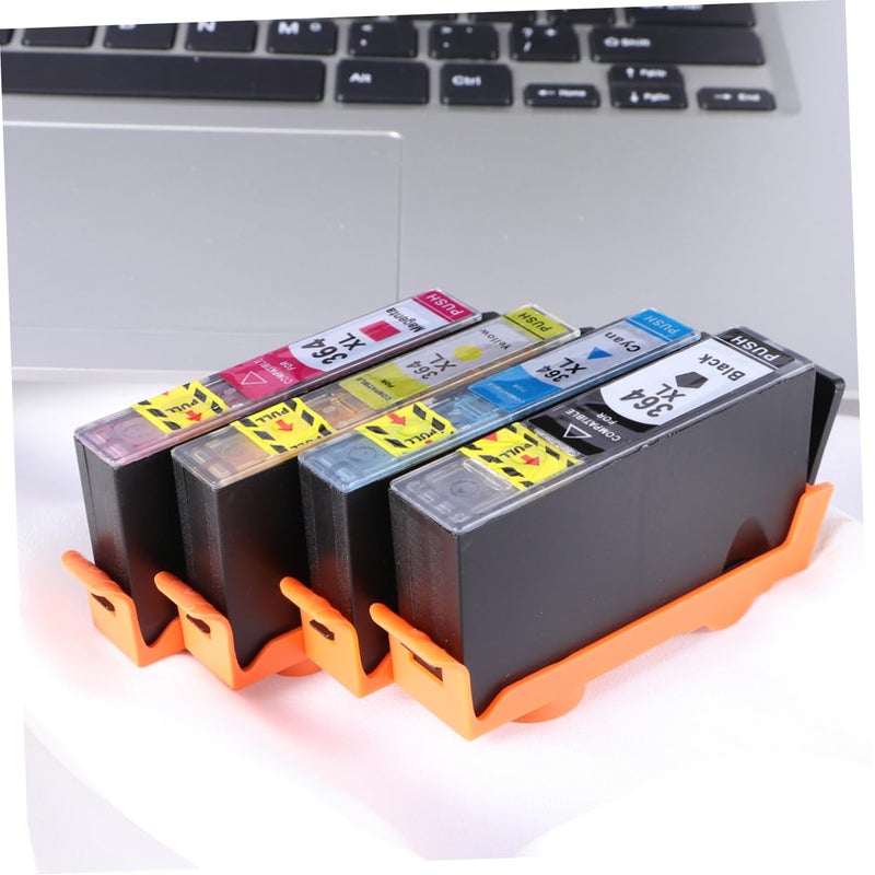4 Pack Compatible Ink Cartridge Replacement Set Black Red Yellow Blue Odorless - Image 3