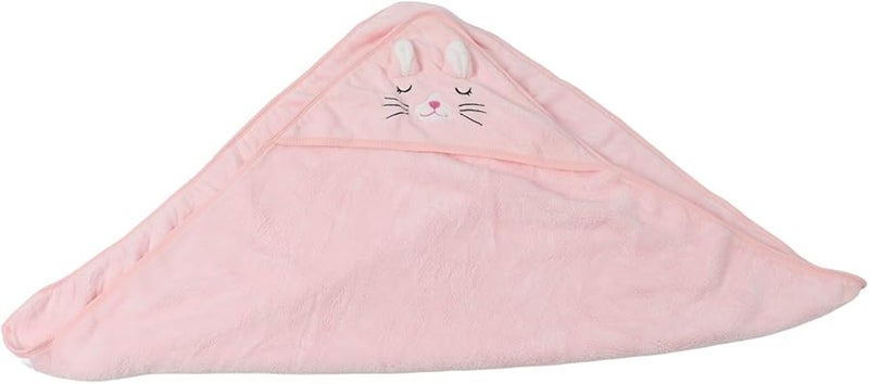 منشفة حمام ناعمة من المخمل للأطفال الرضع مع قلنسوة، بطانية كبيرة للأطفال حديثي الولادة والرضع، باللون الوردي - Image 3