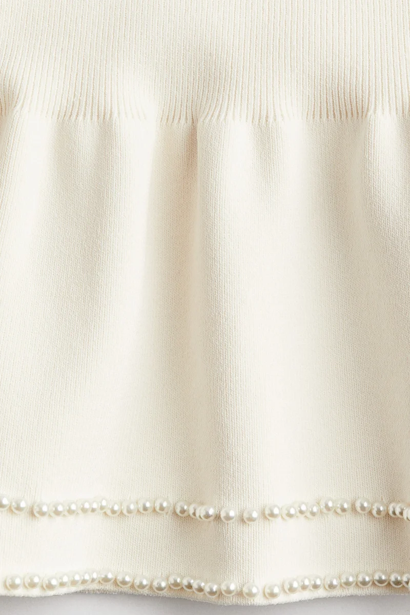 H&M Bead-embellished knitted skirt