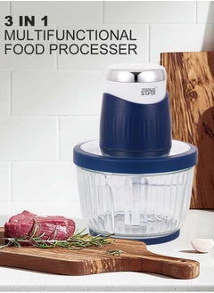 Winning Star Electric Meat Grinder Vegetable Slicer Food Processor with 3 Bowls Electric Two-Speed Adjustable for Kitchen Dining Room Dormitory  - Image 1