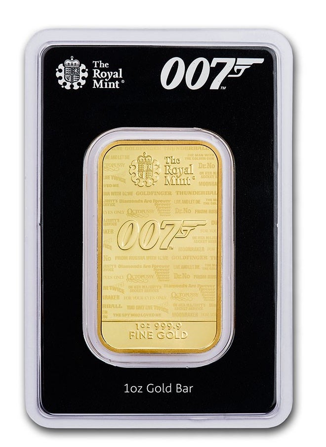 ABConcept - James Bond 007 "No Time To Die" Gold 1 oz  Bar 9999 - Image 1