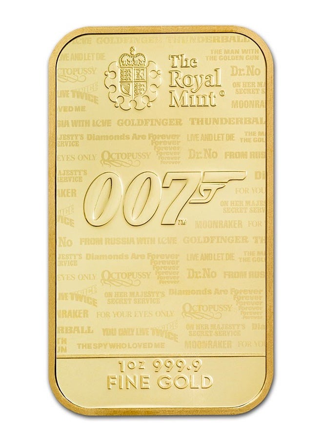 ABConcept - James Bond 007 "No Time To Die" Gold 1 oz  Bar 9999 - Image 1