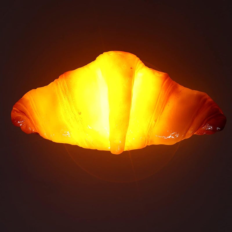 Simulation Bread Shape LED Night Light, Wireless Battery Powered Night Lamp, Realistic Bread Design Decorative Lamp with Warm Yellow Glow for Bedroom Baby Room Cake Shop - Image 4