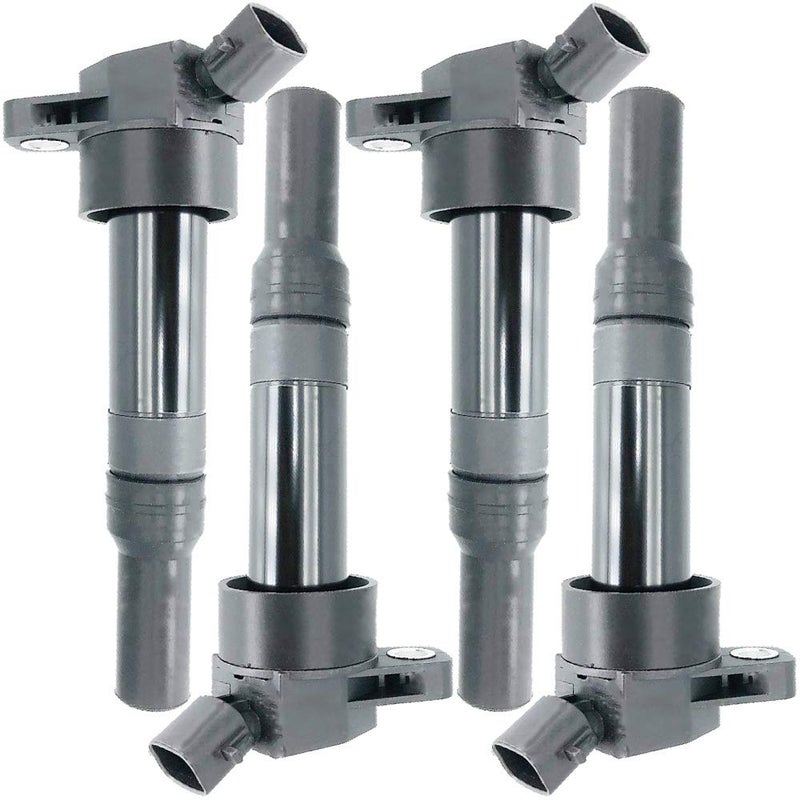 DMCOIL Set of 4 Ignition Coil Pack Compatible With Hyundai Creta Elantra i30 i40 ix35 Sonata Tucson Kia Carens Optima Soul Cerato Sportage 18 20 24 2009 Replaces OEM 273002E000 UF651 5C1861 4