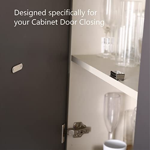 Mousike Cabinet Magnets Magnetic Door Catch Stainless Steel Door Magnet for Kitchen Bathroom Cupboard Wardrobe Closet Closures Cabinet Door Drawer Latch 20 lbs(6Pack) - Image 4