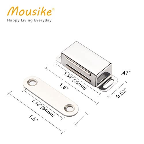 Mousike Cabinet Magnets Magnetic Door Catch Stainless Steel Door Magnet for Kitchen Bathroom Cupboard Wardrobe Closet Closures Cabinet Door Drawer Latch 20 lbs(6Pack) - Image 2