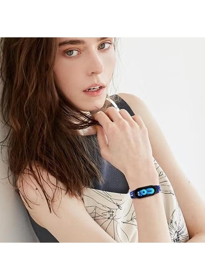 3 Pcs Braided Nylon Fabric Strap For Xiaomi Band 10/Xiaomi Band 9/Xiaomi Band 8(Black + Gray + Green) - Image 3