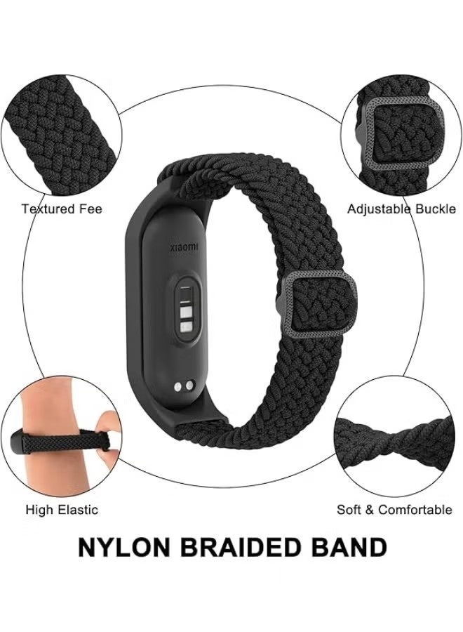 3 Pcs Braided Nylon Fabric Strap For Xiaomi Band 10/Xiaomi Band 9/Xiaomi Band 8(Black + Gray + Green) - Image 5
