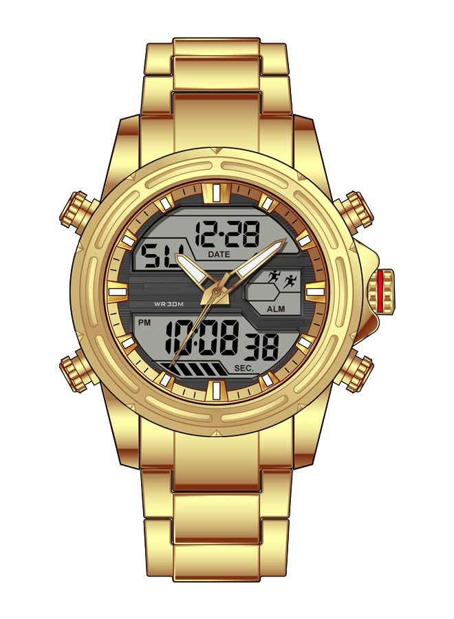 Watches for Men Fashion Stainless Steel Quartz Chronograph Water Resistant Watch 45mm  - Image 1