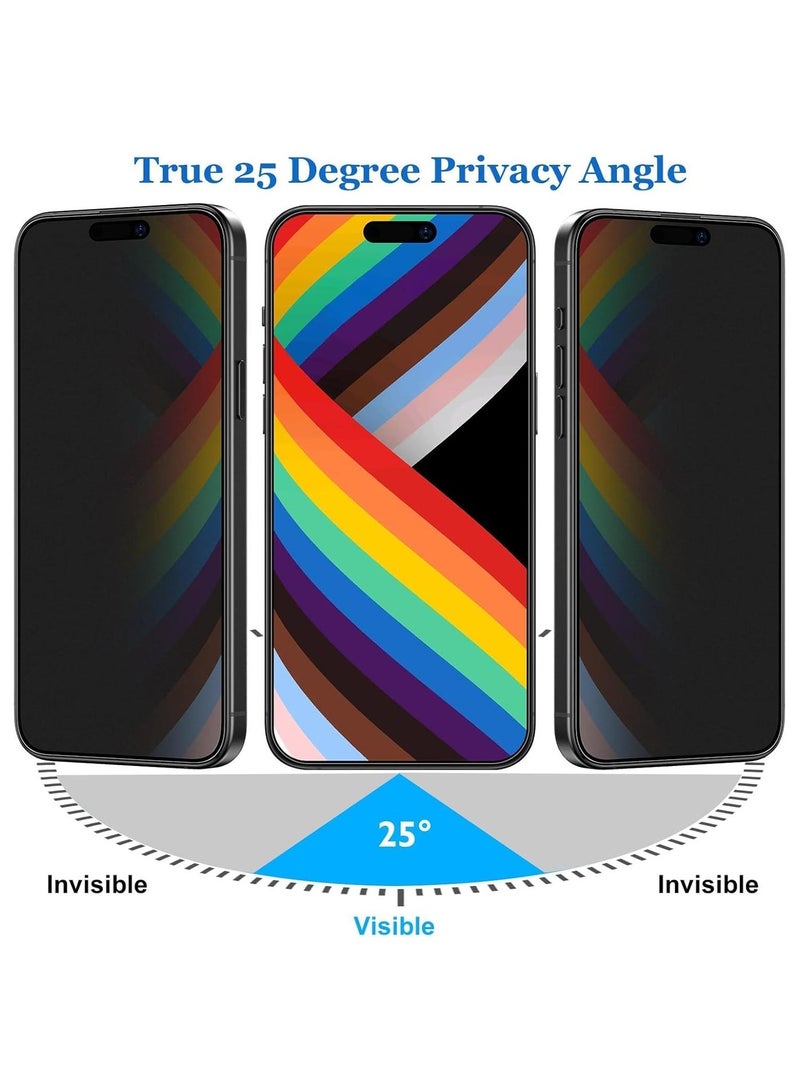 Mothca Matte Privacy Screen Protector for iPhone 16 Pro Max with Easy Installation Tool, Anti Spy Anti Glare Full Coverage Tempered Glass Film, Anti-Fingerprint, Case Friendly Smooth as Silk - Image 5