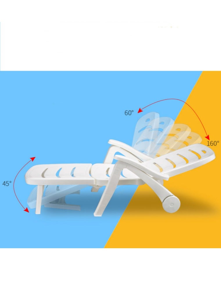 كرسي الشاطئ مع مسند الظهر قابل للتعديل مع كرسي في الهواء الطلق مع مسند ذراع ، تنطبق على الشاطئ ، الفناء ، تراس ، حمام سباحة ( 1 كرسي ) - Image 5