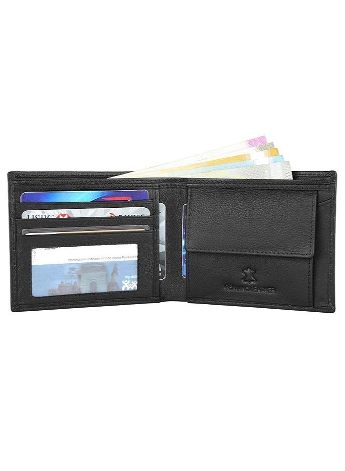 NAPA HIDE Leather Wallet for Men I Handcrafted I Credit/Debit Card Slots I 2 Currency Compartments I 2 Secret Compartments - Image 4