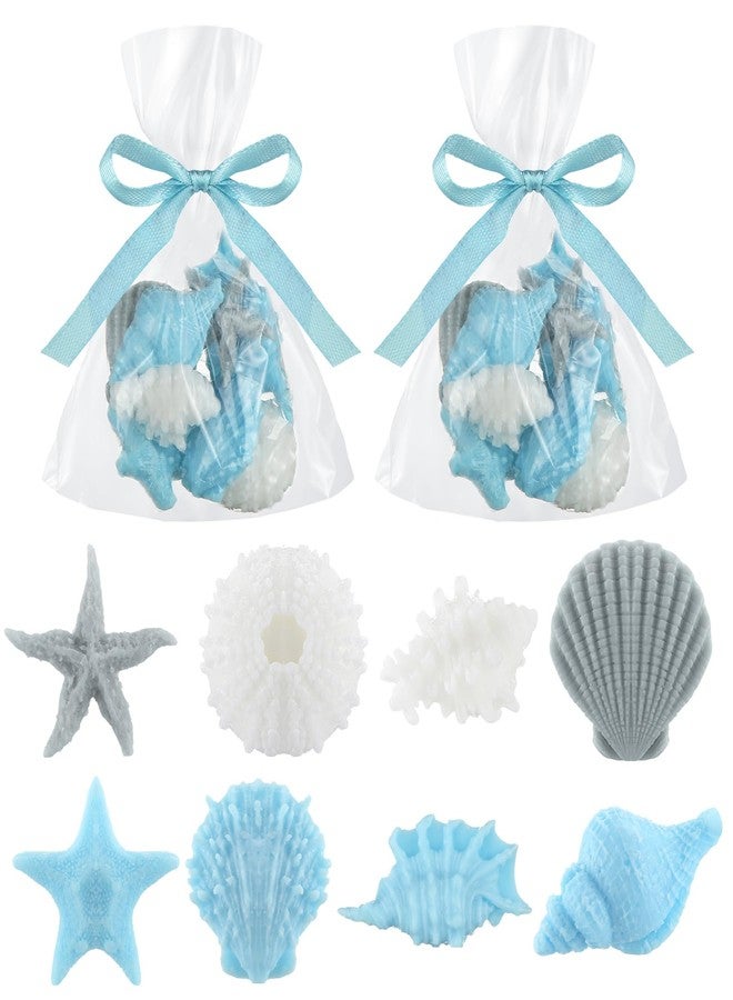 Lineshading 200g Seashell Decorative Soaps 8 Styles Starfish Sea Soap Decor for Bathroom Christmas Party Gifts Home Beach Ocean Decor Wedding Nautical Wedding Party Bridal Shower Favor Beach - Image 1