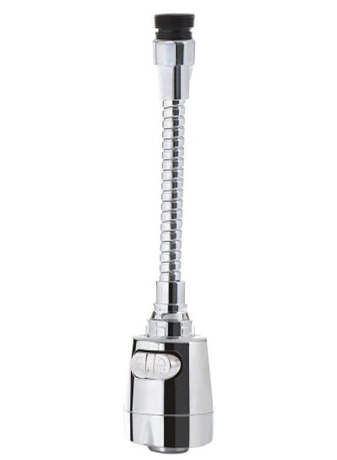 FIKKANI FIKKAN Rotating Faucet Sprayer with Double Mode Aerator Extension Tubes, Water-Saving, for Bathroom and Kitchen Tap, Silver - Image 1