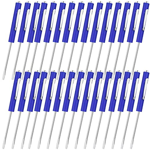 Minatee Minatee 30 Pcs Pocket Screwdriver Mini Tops and Pocket Clips Magnetic Slotted Screwdriver Pocket with Magnet Small  - Image 2